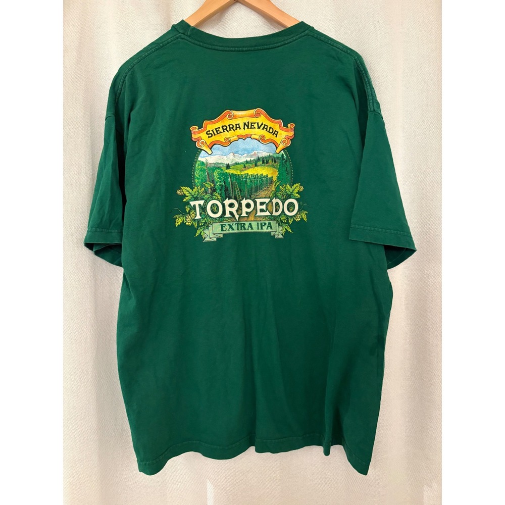 Sierra Nevada Torpedo Extra IPA Beer Graphic T-Shirt Green Mens XL Made in USA - Picture 4 of 5